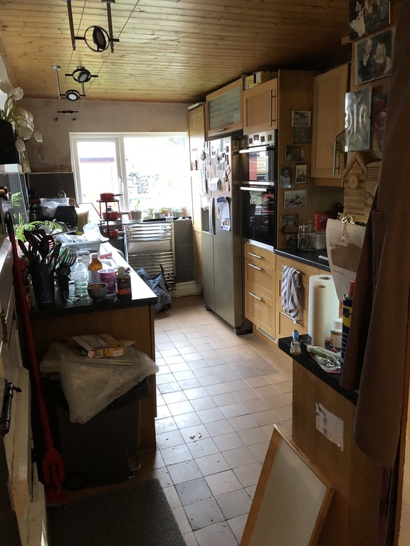 luxury kitchen with american style fridge freezer
