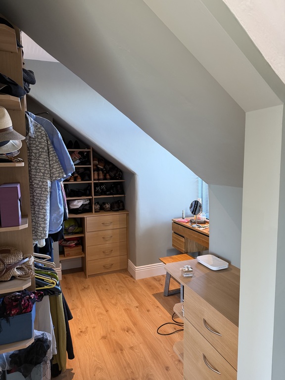 Master bedroom dressing area