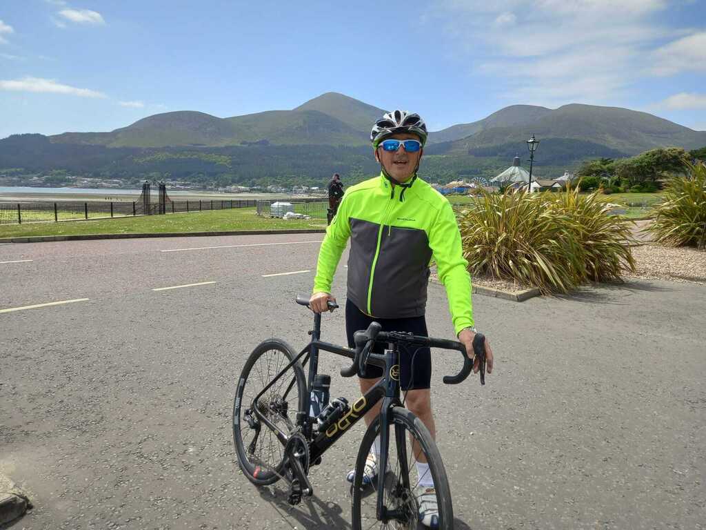 Cycling near the Mourne mountains 
