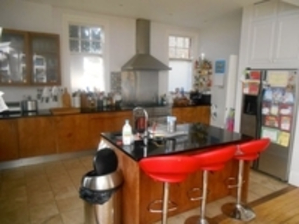 breakfast bar and kitchen