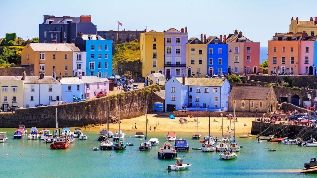 Tenby (43miles), Pembrokeshire. A lovely day out for shopping, food and beach.