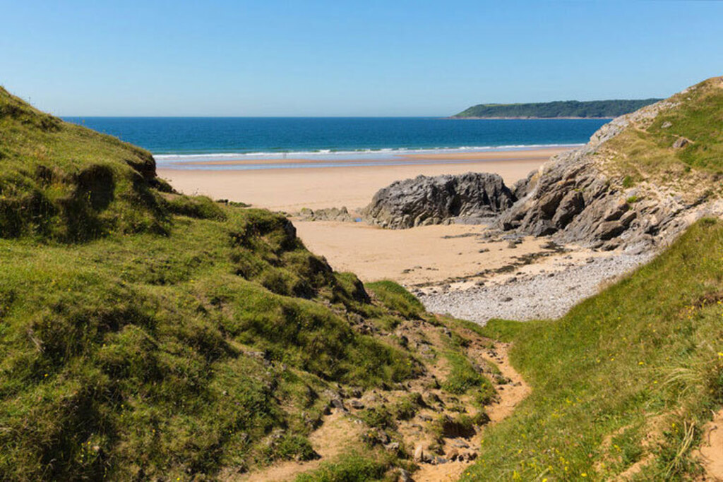 Pobbles beach (25miles), the Gower Peninsula. 