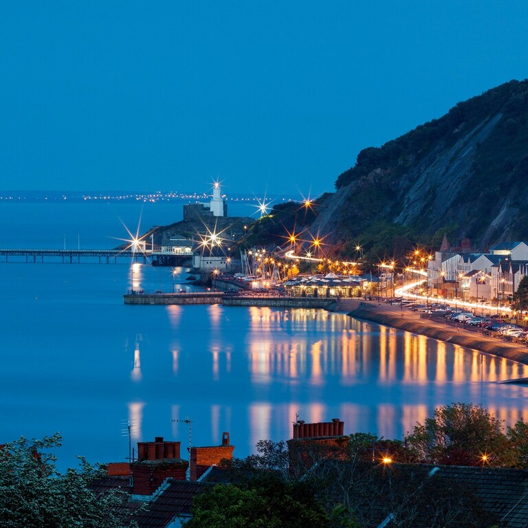 Mumbles, Swansea (20miles) is a family favourite on a weekday evening for a walk or for shopping and ice cream on the weekend.