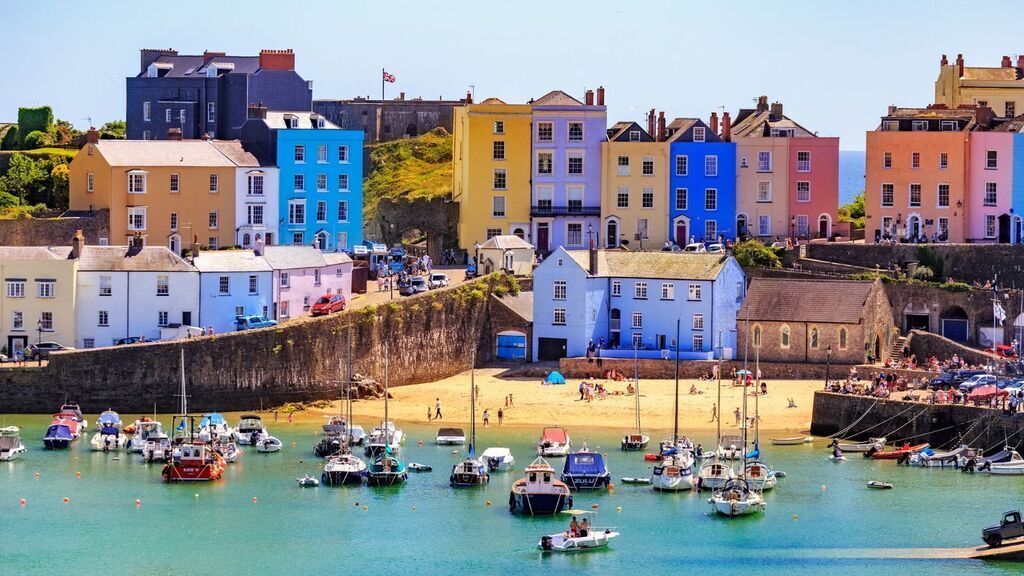 Tenby (43miles), Pembrokeshire. A lovely day out for shopping, food and beach.
