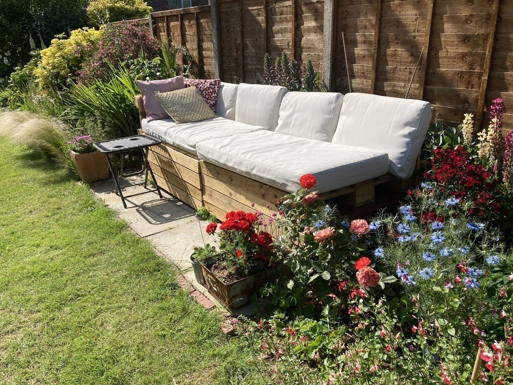 Lots of places to relax in the garden after a day out