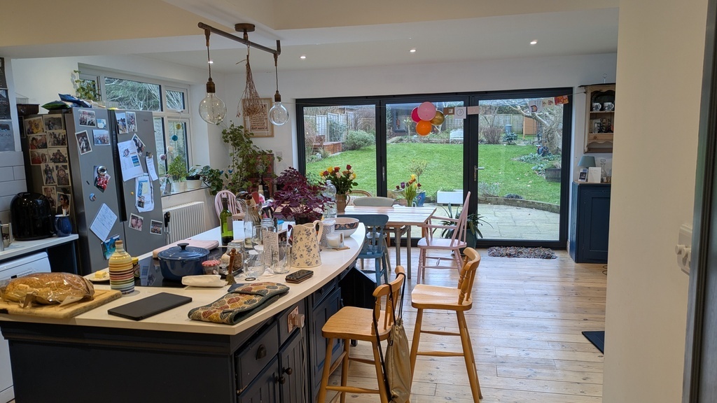 Enjoy good food and conversation in our spacious and relaxing kitchen/diner.