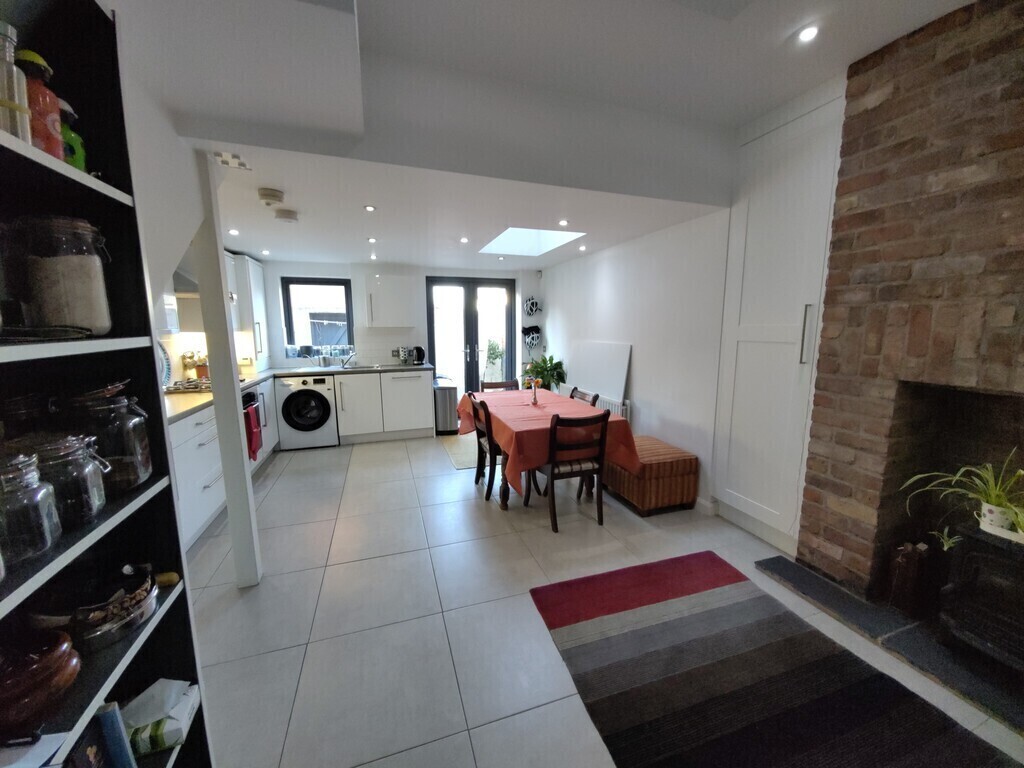 Kitchen diner with doors out to our small, secure back yard