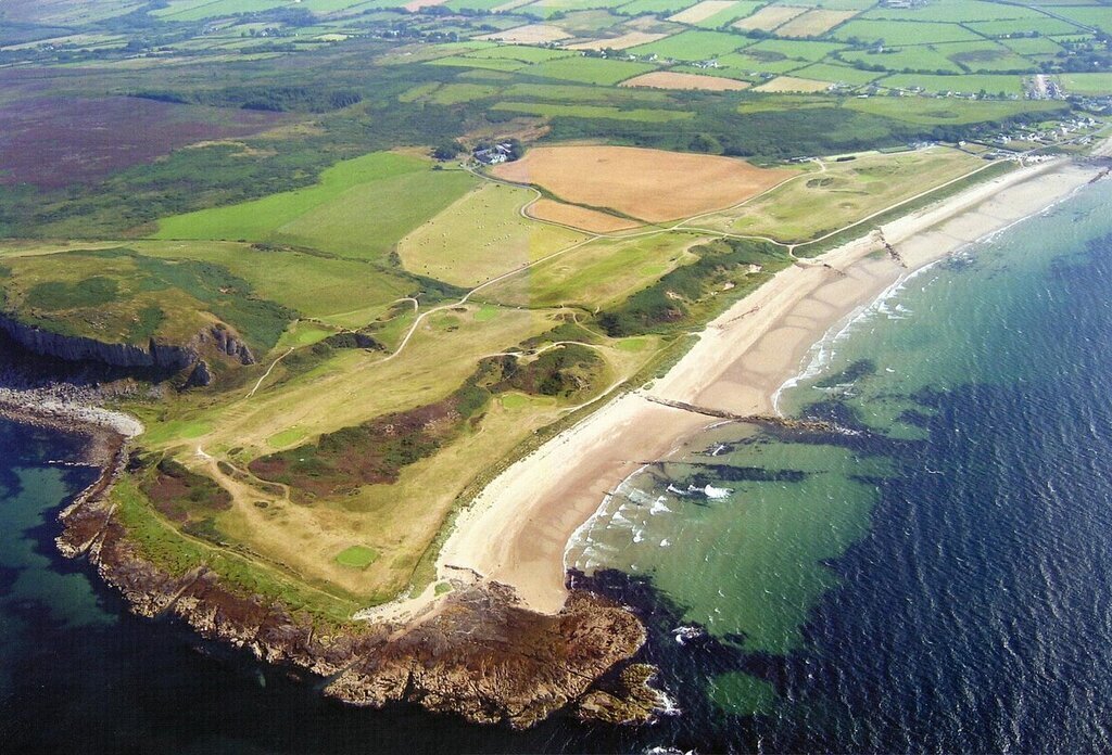 Blackwaterfoot Beach and Shiskine golf course from the air