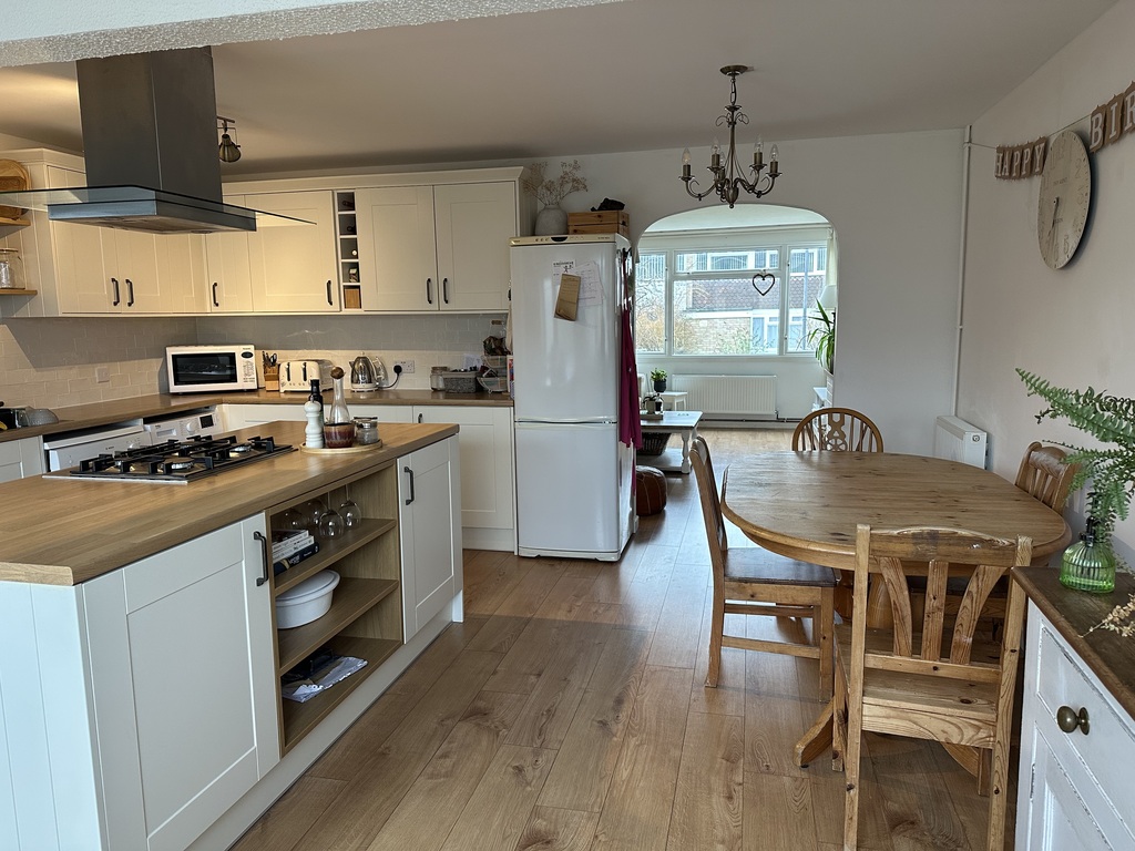 Large open kitchen and dining room