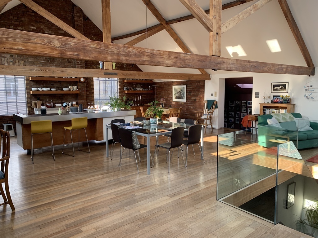 upstairs kitchen/living room