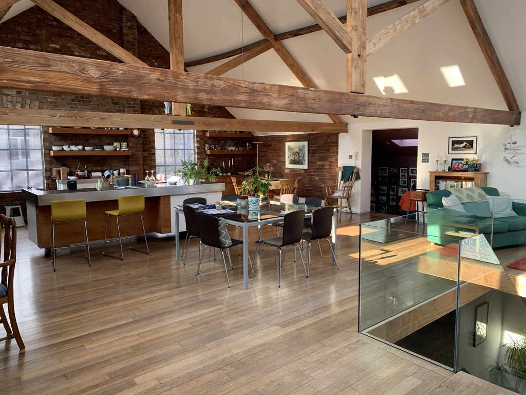 upstairs kitchen/living room