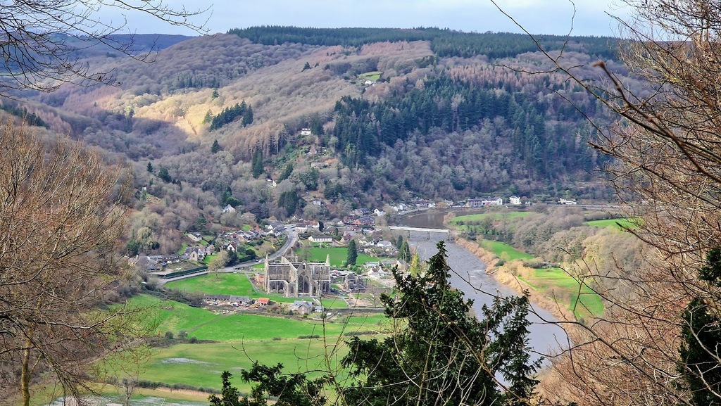 Tintern Abbey and river Wye