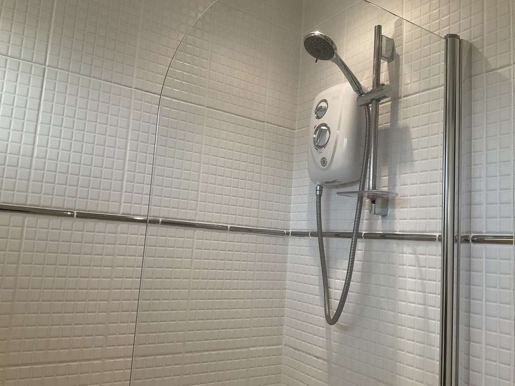 Family bathroom electric shower