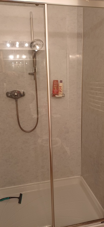 Walk in ensuite shower. 
