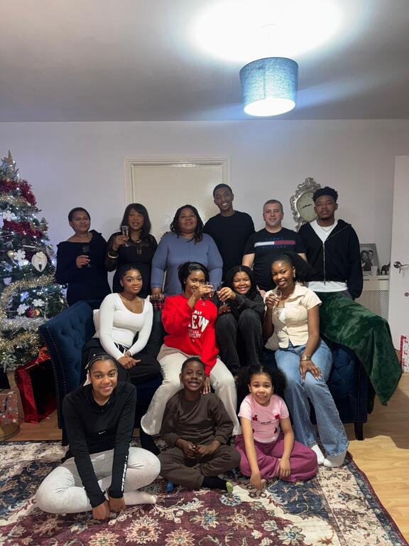 Christmas family get together. They all stayed in the house. 