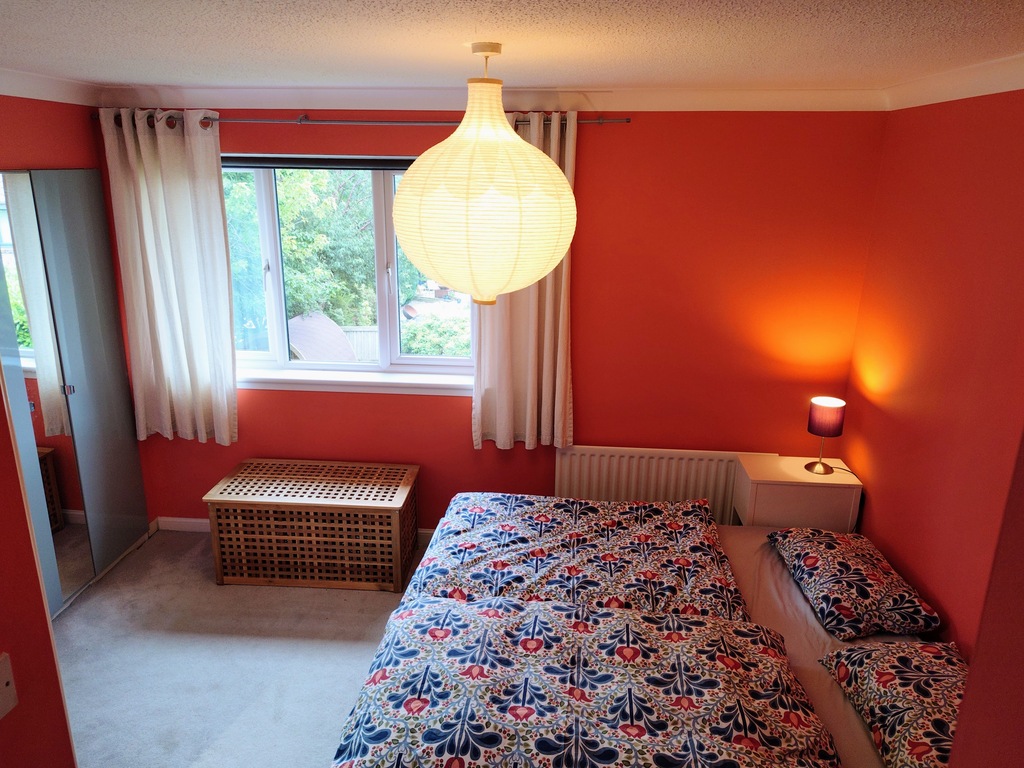 Master bedroom, super king bed, with en suite bathroom.