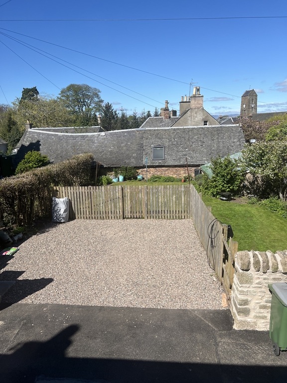 Private driveway with EV charger
