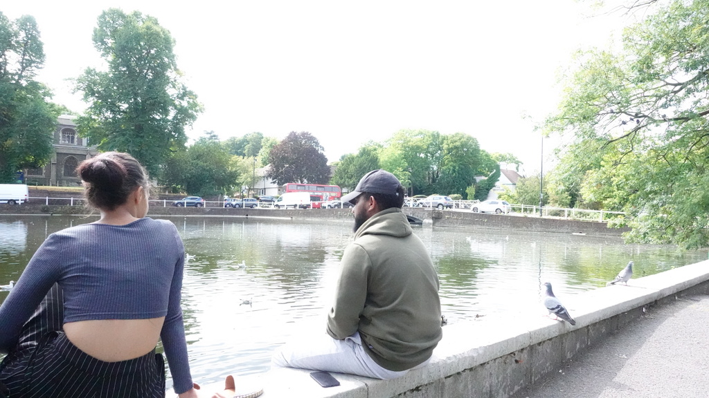 Looking at Carshalton Ponds from Grove Park