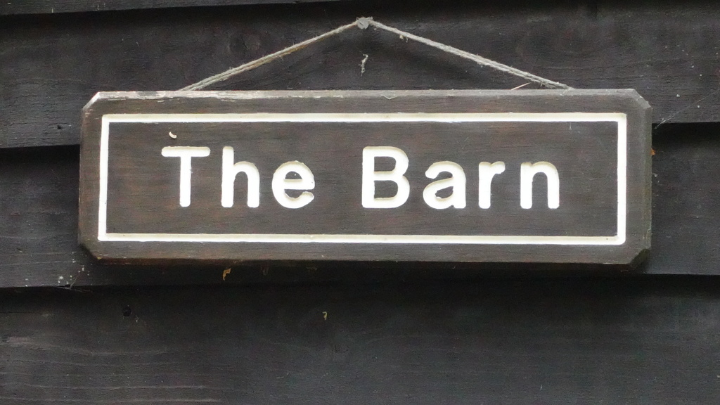 The Barn sign