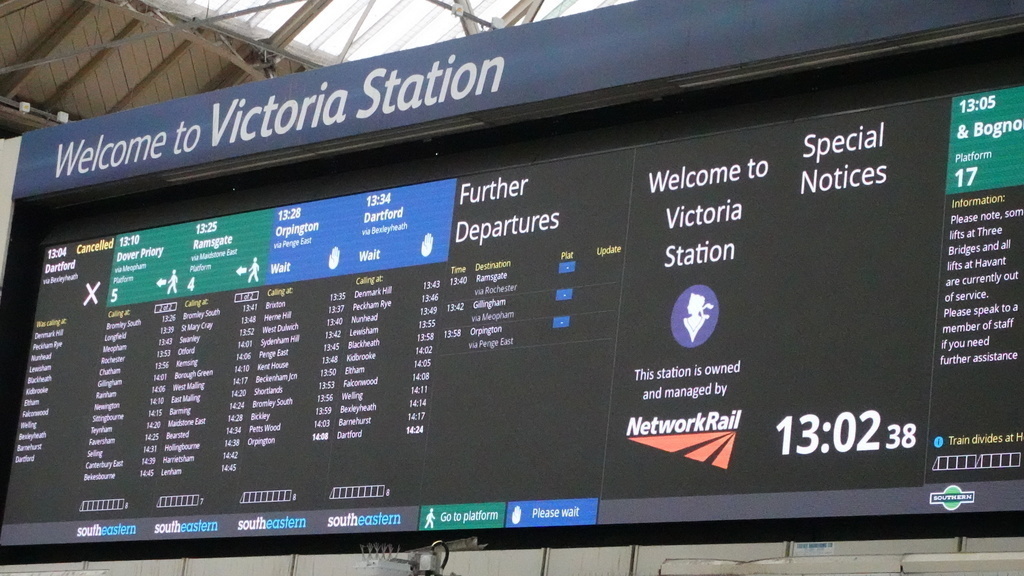 Victoria Station Display Board