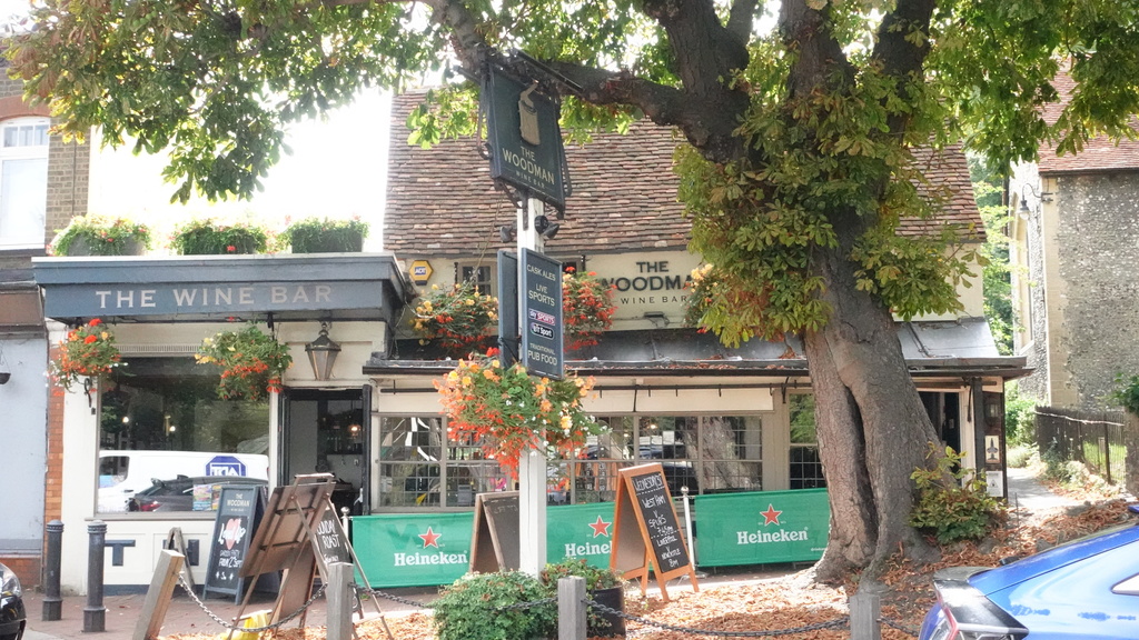 The Woodman - nearby pub next to Carshalton Ponds