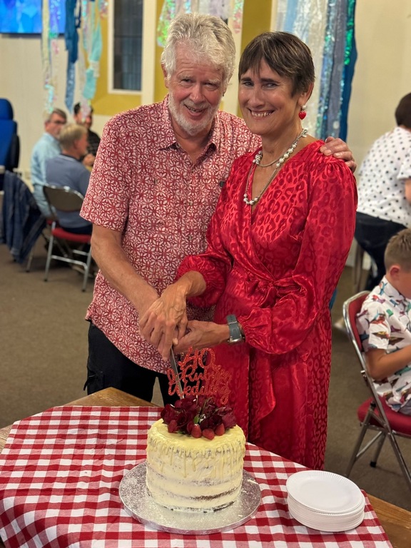 Claire and I celebrating  our ruby wedding anniversary!