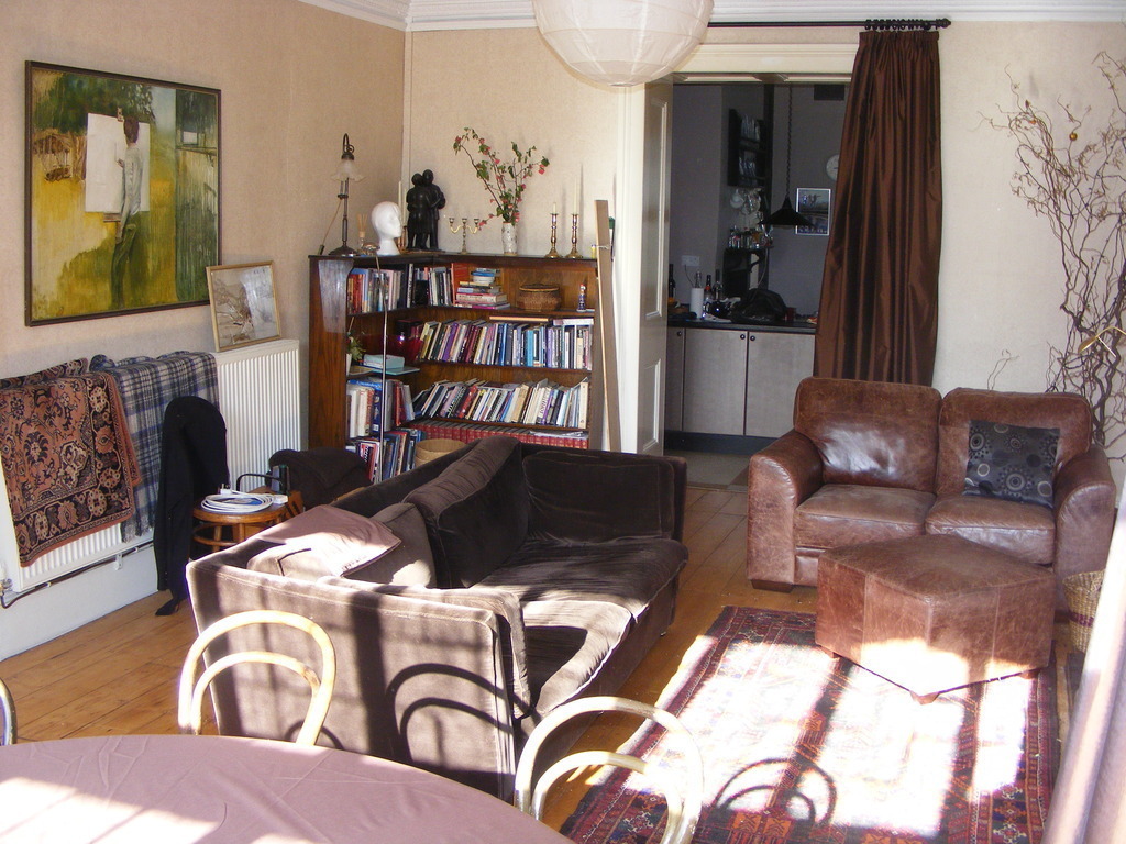 Living room and kitchen beyond