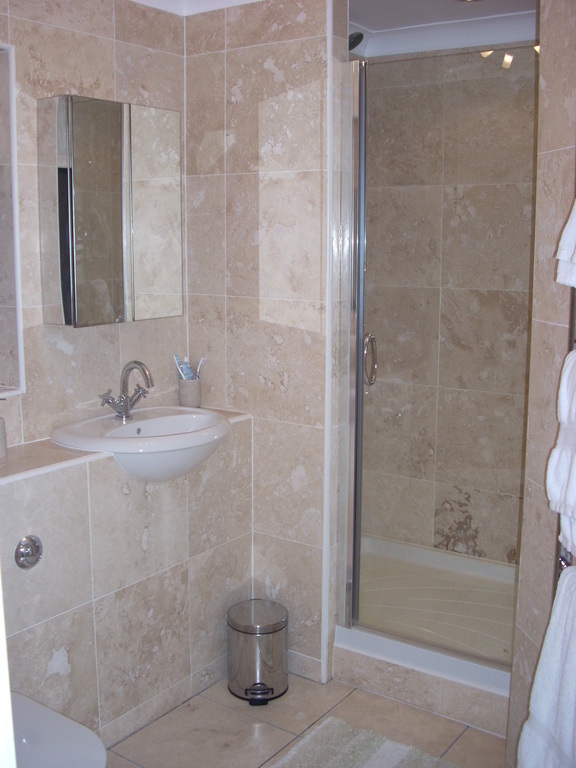 En suite shower room in the main bedroom