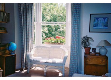 Window seat in living room