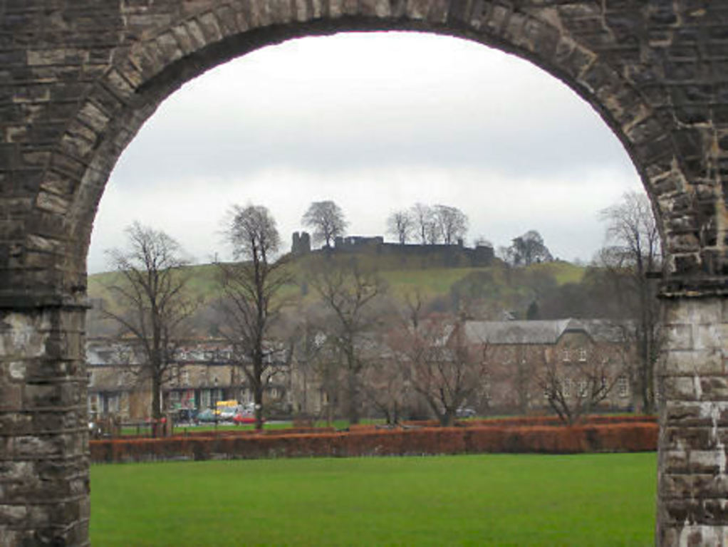 Kendal Castle in the distance