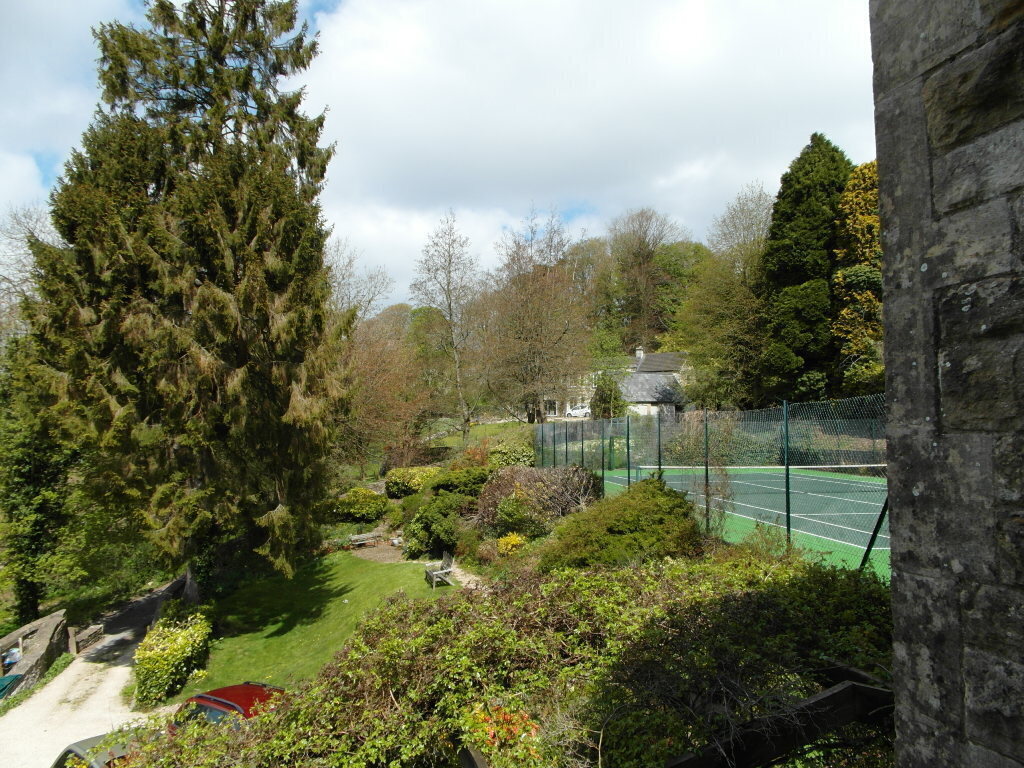 Garden and tennis court