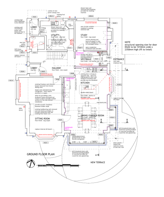 Architect's plan,  ground floor