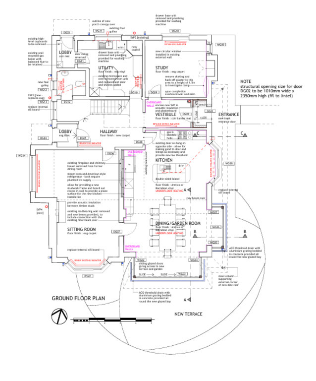 Architect's plan,  ground floor