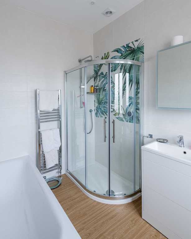 Bathroom for Bedroom 1, with bath and separate shower 