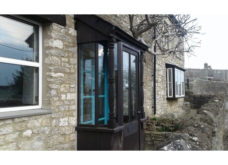 Front of house in winter