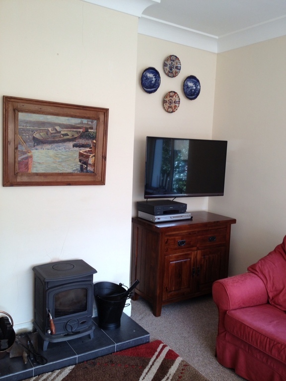 Main living room solid fuel stove