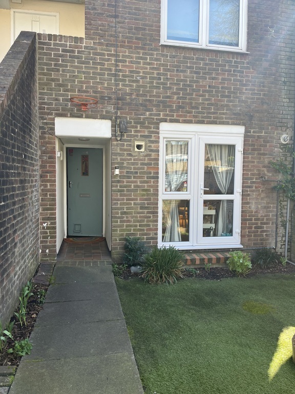 The front entrance of our cute little house in Archway, north London