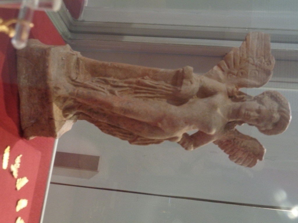 ONE CERAMIC  OF ANCIENT TIMES I EXPOSED AT  SERRES  TINY ARCHAELOGICAL MUSEUM