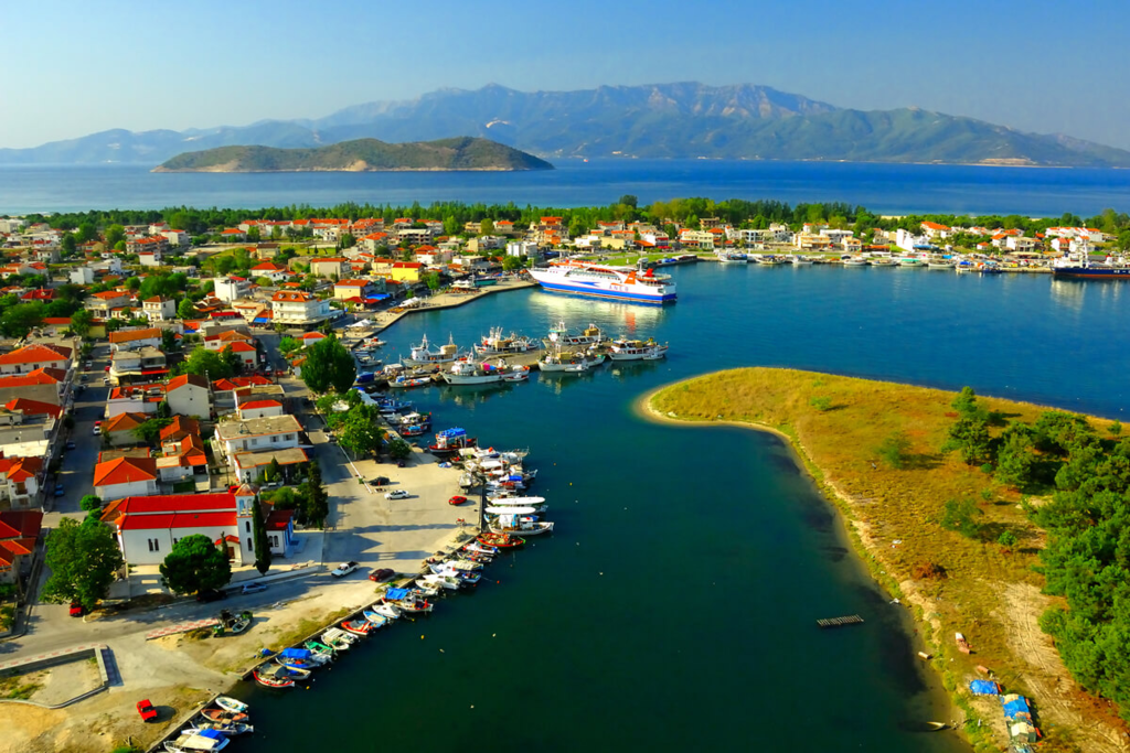 keramoti village-ferries to THASSOS 20' SAIL-CHEAPER PASS TICKET FOR CARS