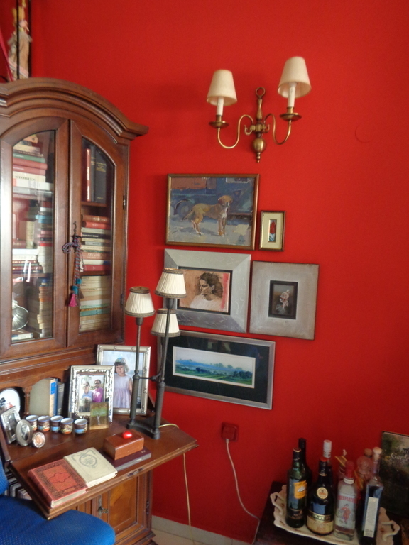 decorative bookcase and writing desk-chimney sitting