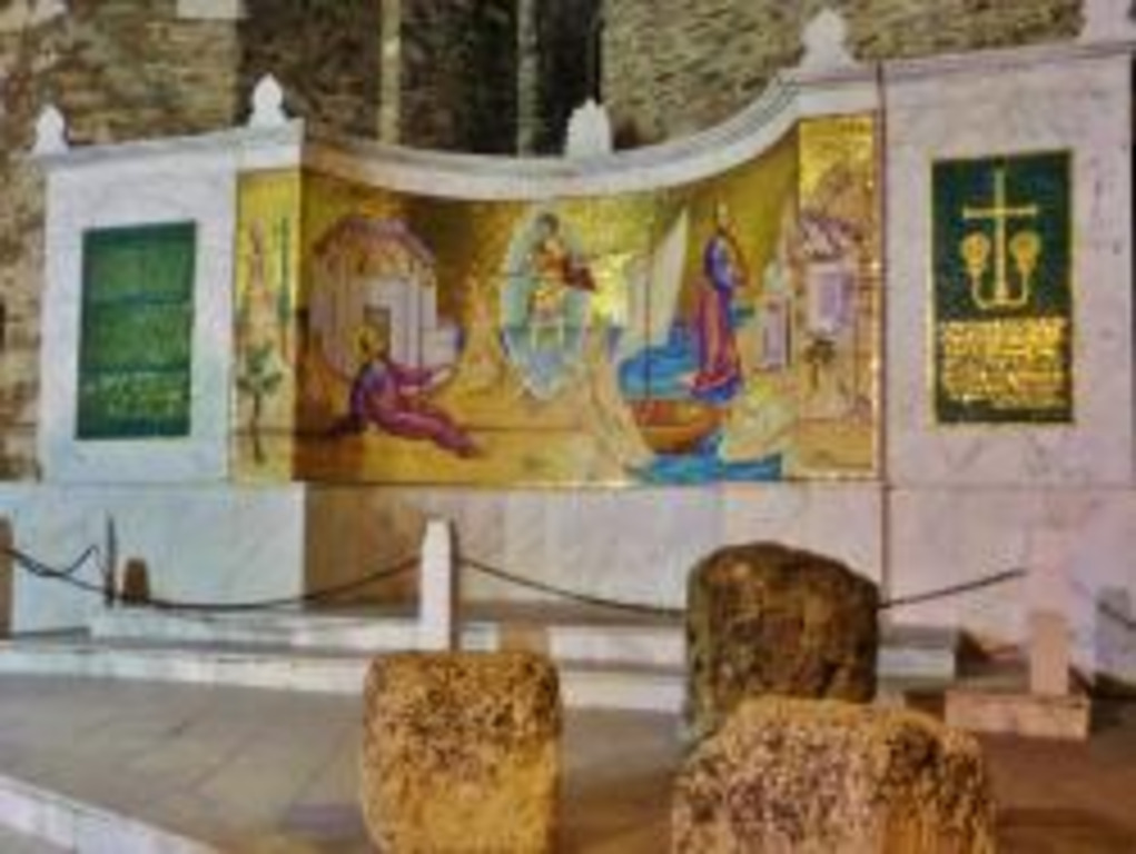 MOSAICS AT THE  DESEMPARKING SPOT OF   ST. PAUL....SYMBOLIC SPOT,ANCIENT PORT ELSEWHERE