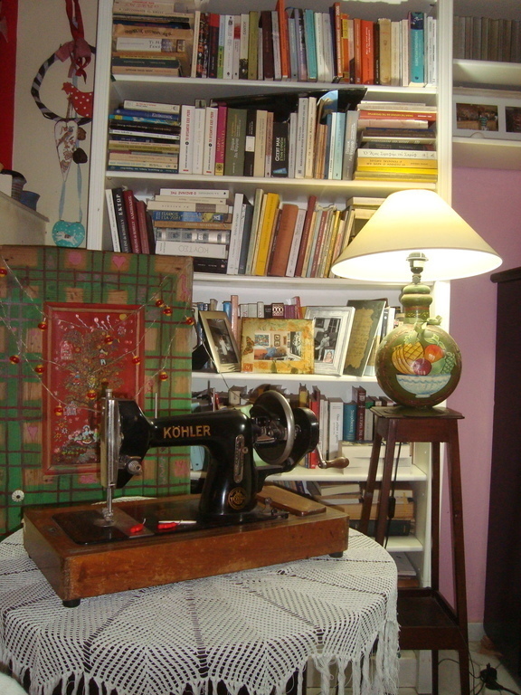 GROUND FLOOR'S BOOKCASES  AND OLD   TIMES  OBJECTS COLLECTION