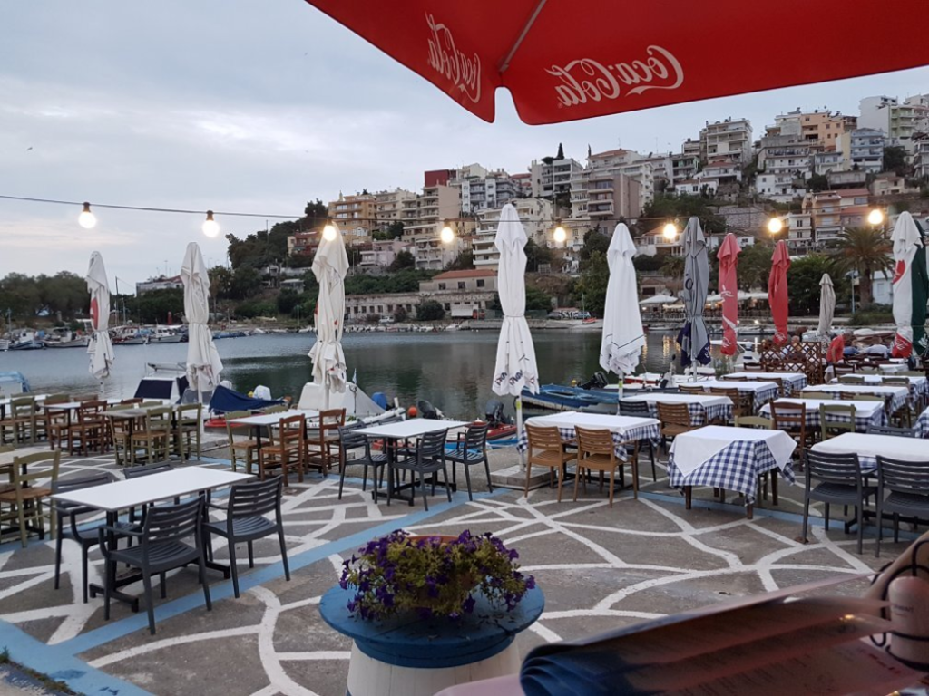 SAVAS TAVERN-   limanaki-tavernas round a  tiny cove-eastern part of kavala