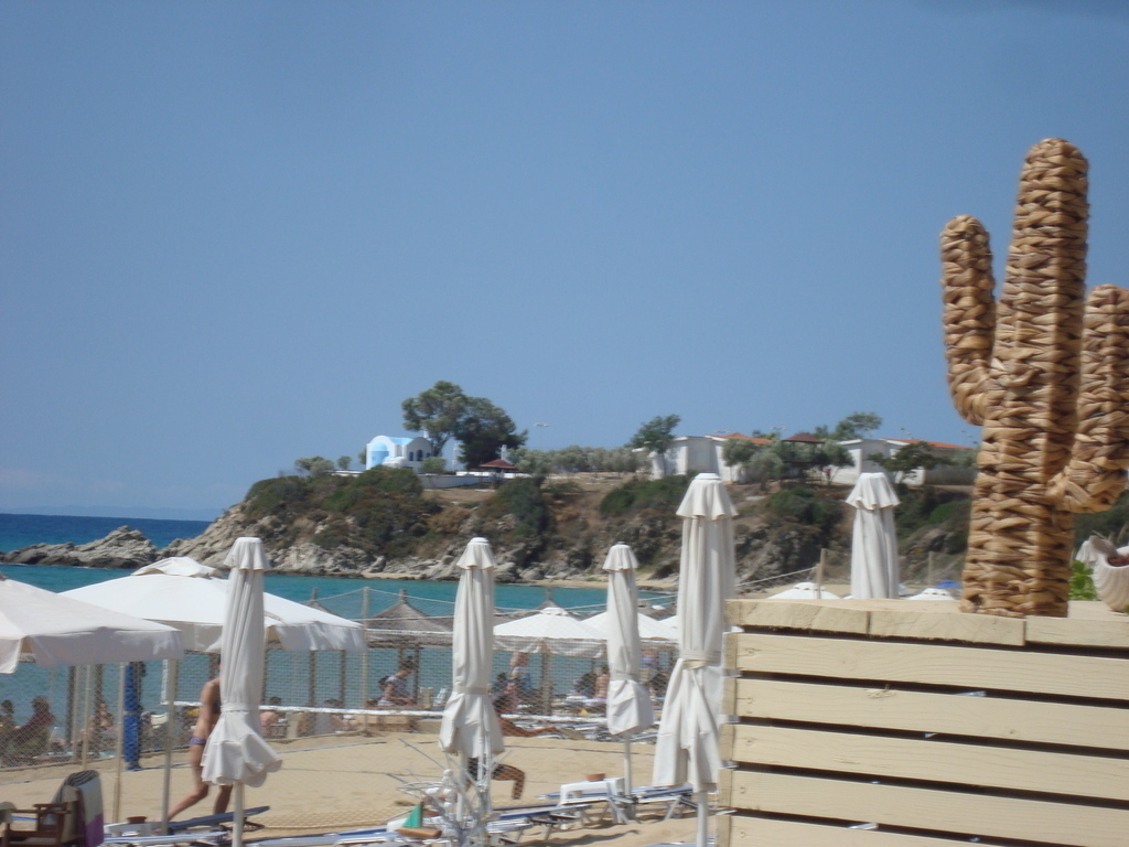 ammolofi-liquid beach  ...and  tiny  church on the rock