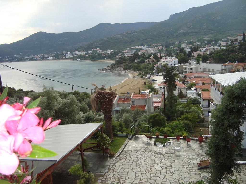 our  beach .front line...the  cove  and  church  beach   at  the   background
