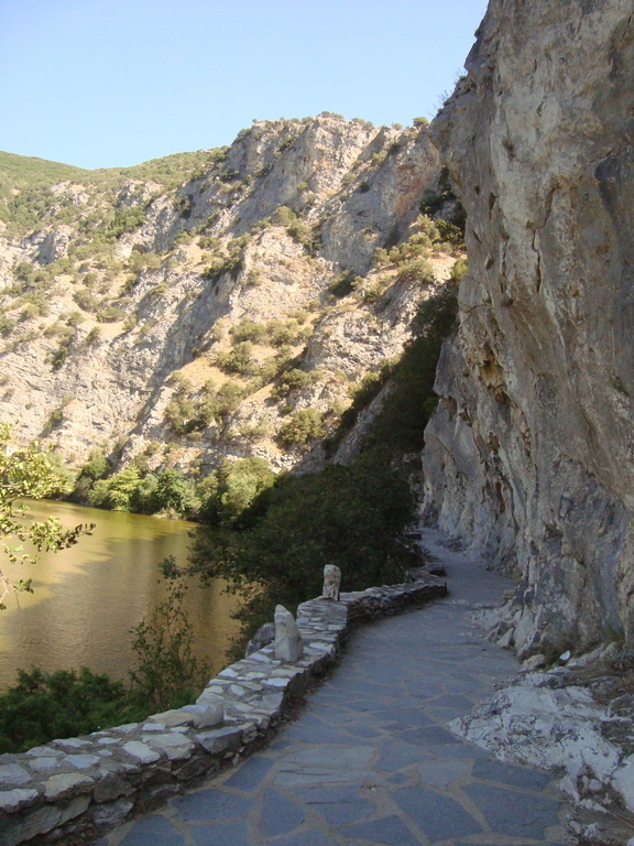 hiking paved trail by river nestos.It starts from TOXOTES  village, close to XANTHI town