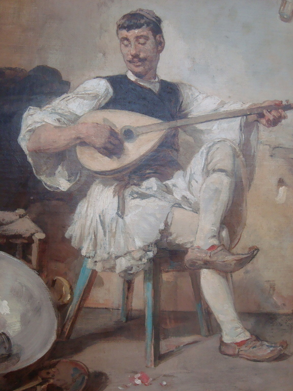 GREEK OF 1821 PLAYING NOT BOUZOUKI....BUT   SIMILAR 
