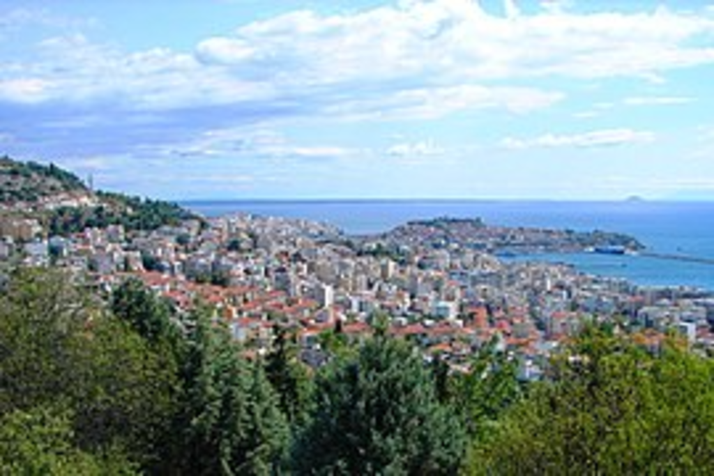 a view from town kavala, when leaving  highway 