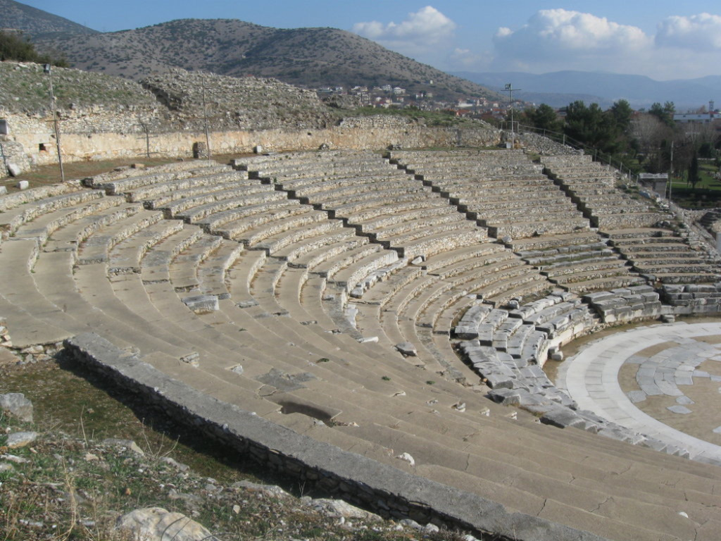 ANCIENT THEATER AT  PHILIPPI-july-august ancient drama performances take place