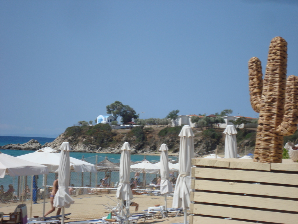 ammolofi-liquid beach  ...and  tiny  church on the rock